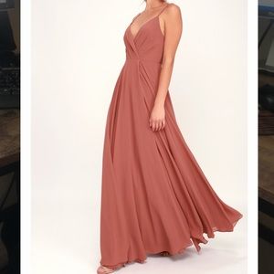 Lulus All About Love Maxi Dress - Rusty Rose